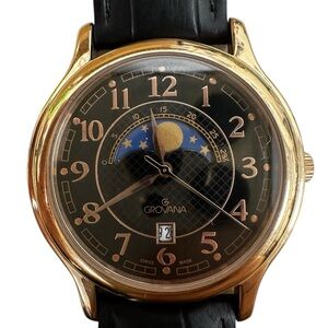 Gold and Black Men's Watch